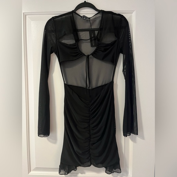 Pretty little thing black mesh dress - Picture 2 of 5